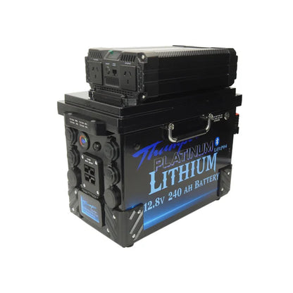 Lithium 240Ah 1500W Inverter DC-DC Getaway Battery Hub