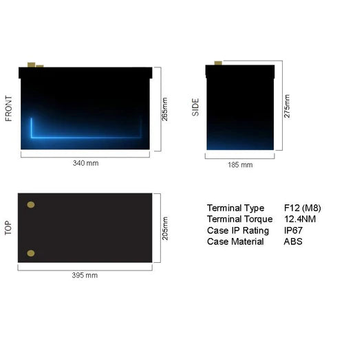 Standard Lithium 320AH LiFePO4 Bluetooth Battery