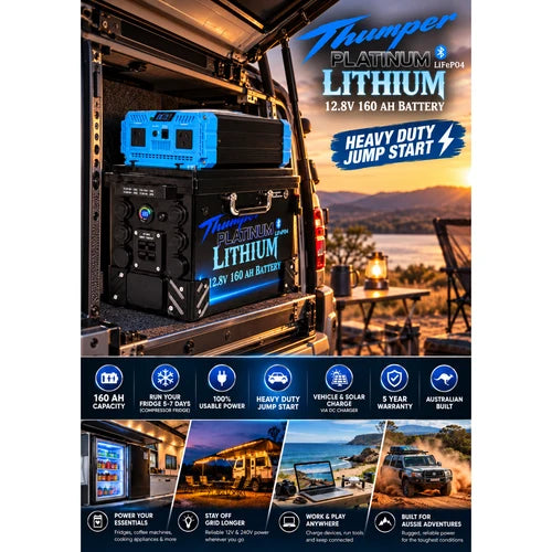 Getaway 160Ah Lithium Battery Hub | REDARC 25A/40A & 2000W Inverter