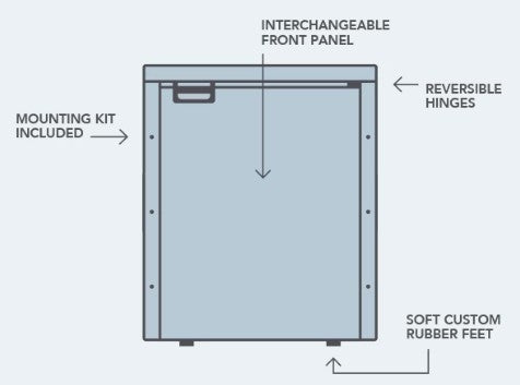 12V/24V 65L Upright Caravan Fridge (DC65-X)