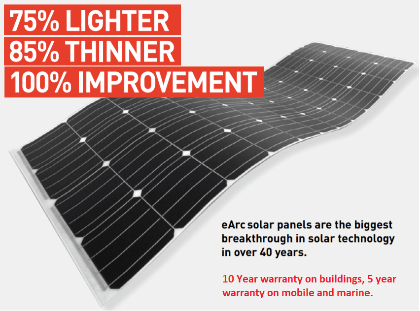 215W eARC FLEXIBLE SHADE RESISTANT SOLAR PANEL