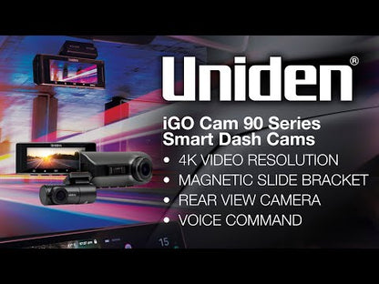 iGO CAM 90R 4K Dual Dash Cam | Full HD Rear Camera & WiFi