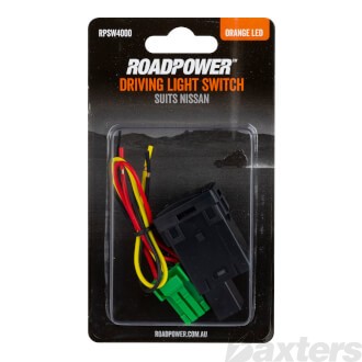 AUXILIARY LIGHT SWITCH (ORANGE) TO SUIT NISSAN TYPE 2 + HARNESS