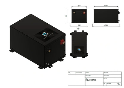 24V 200Ah/225Ah Vanlife LiFePO4 Battery