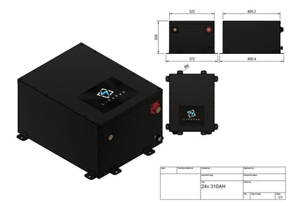 24V 310Ah/330Ah Vanlife LiFePO4 Battery